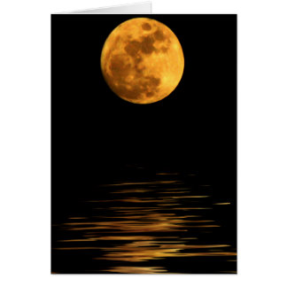 Réflexion d'une carte vierge de Pleine lune