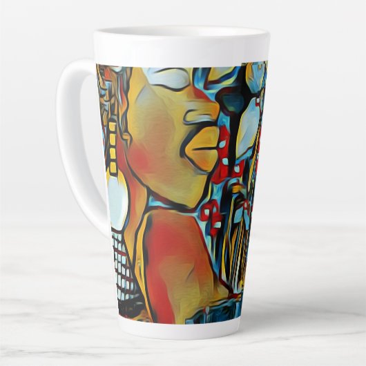 Réflexion latte Mug (Angle gauche)