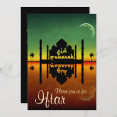 Réflexion nocturne de la mosquée Invitation de la (Devant / Derrière)