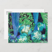"Réflexions 1" carte postale de peinture à l'aquar (Devant / Derrière)
