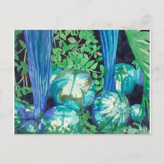 "Réflexions 1" carte postale de peinture à l'aquar (Devant)