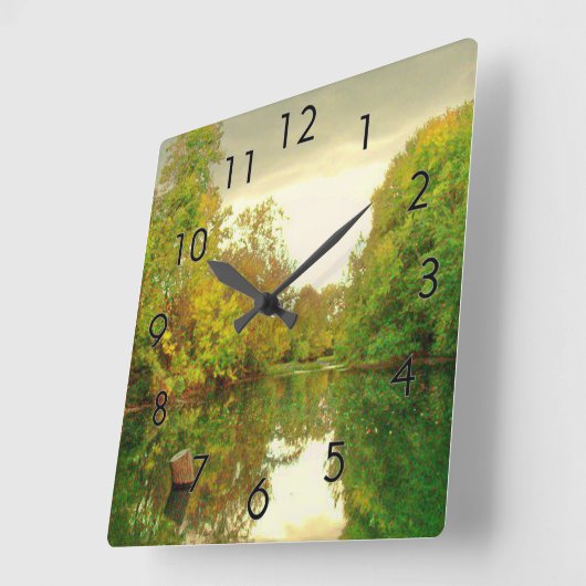 Réflexions 3 Horloge murale (Angle)