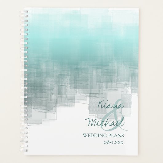 Réflexions aquarelle Mariage Turquoise ID774 (Devant)