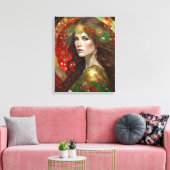 Réflexions Art déco de Noël d'une femme (Insitu(Salon))