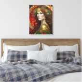 Réflexions Art déco de Noël d'une femme (Insitu(Chambre))