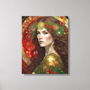 Réflexions Art déco de Noël d'une femme