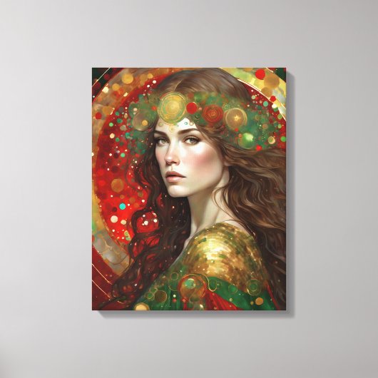 Réflexions Art déco de Noël d'une femme (Recto)