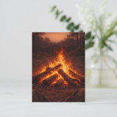 Réflexions autour du feu de camp | Carte postale a (Debout devant)