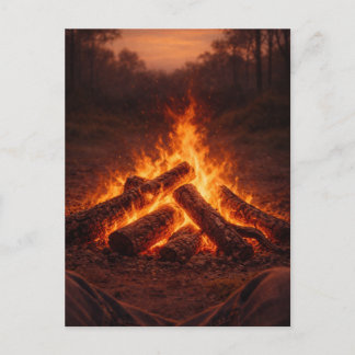 Réflexions autour du feu de camp | Carte postale a