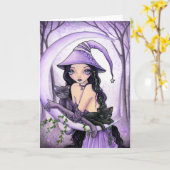 Réflexions brumeuses - carte vierge (Fleur jaune)