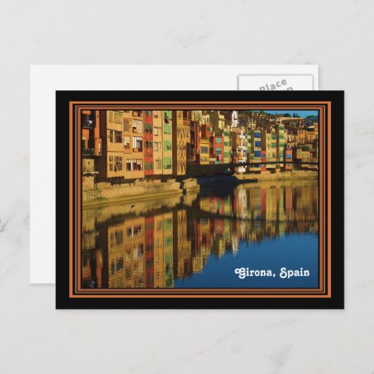 Réflexions colorées en Girona, Espagne Carte posta (Devant / Derrière)