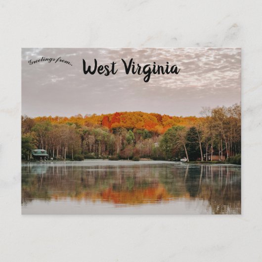 Réflexions d'automne Carte postale Virginie-Occide (Devant)