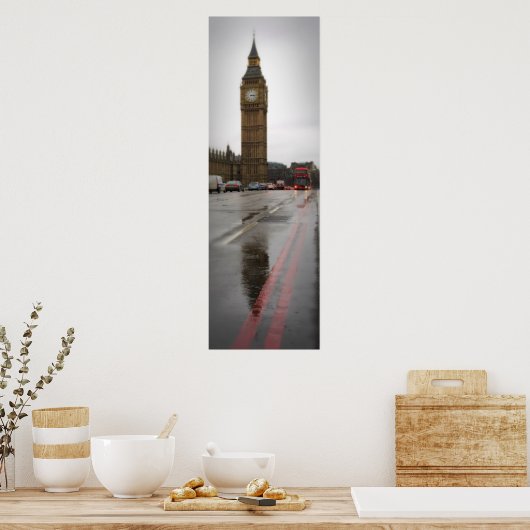 Réflexions de Big Ben - Poster de Londres (Cuisine)