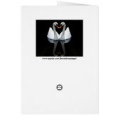 Réflexions de l'amour, forme de coeur, cygnes (Dos)