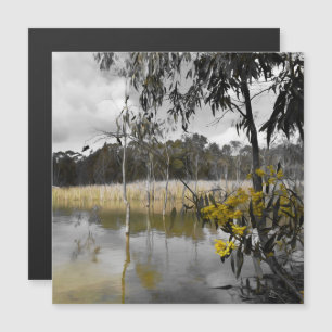 Réflexions sous le ciel gris carte magnétique