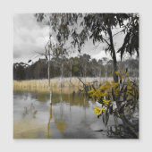 Réflexions sous le ciel gris carte magnétique (Devant)