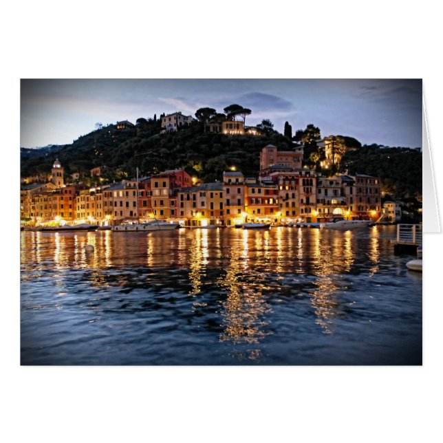 Réflexions sur Portofino, Italie - Carte (Devant horizontal)