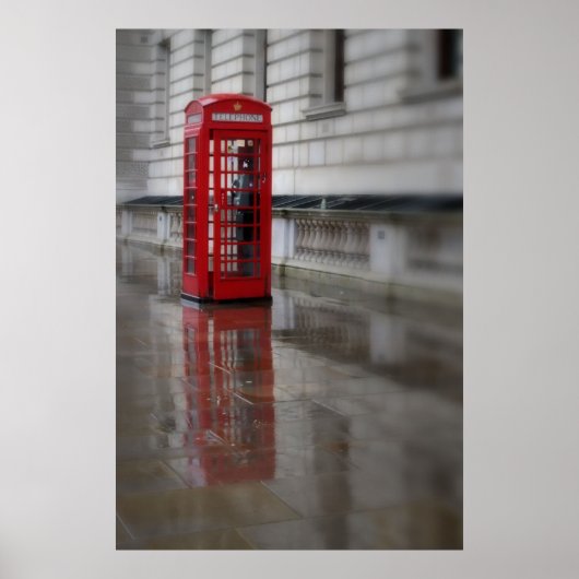 Réflexions sur une boîte rouge - Poster de Londres (Devant)