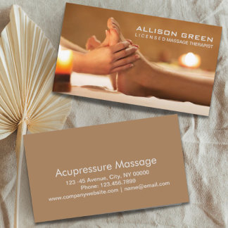 Reflexologie Acupressuur Voet Massage therapeut Visitekaartje