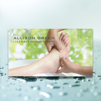 Reflexologie Acupressuur Voet Massage therapeut Visitekaartje