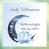Reflexologie Blauwe Lotus Bloem Onderneming Raamsticker (Vel 3)