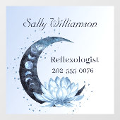 Reflexologie Blauwe Lotus Bloem Onderneming Raamsticker (Vel)