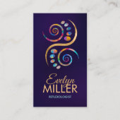 Reflexologie - Kleurrijke Ying Yang symbool Visitekaartje (Voorkant)