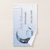 Réflexologie Lune à fleurs de Lotus Bleu (Serviette à main)