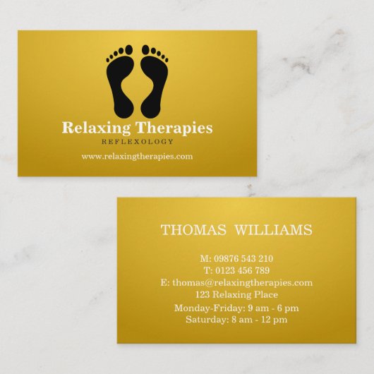 Reflexologie Visitekaartje (Voorkant / Achterkant)