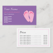 Reflexologist Price Visitekaartjes (Voorkant / Achterkant)