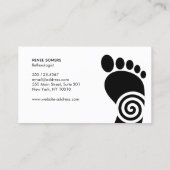 Reflexologist Reflexologist Foot Massage Logo Visitekaartje (Achterkant)