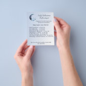 Reflexology Blue Lotus Flower Business Marketing Flyer (Hand)
