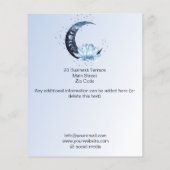 Reflexology Blue Lotus Flower Moon Business Flyer (Achterkant)