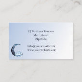 Reflexology Blue Lotus Flower Moon Visitekaartje (Achterkant)