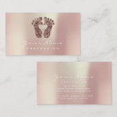 Reflexology Massage Therapist Glitter Roos Copper Visitekaartje (Voorkant / Achterkant)