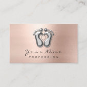 Reflexology Massage Therapist Silver Roos Blush Visitekaartje (Voorkant)