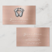 Reflexology Massage Therapist Silver Roos Gold Visitekaartje (Voorkant / Achterkant)