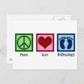 Reflexology Peace Love Briefkaart (Voorkant / Achterkant)