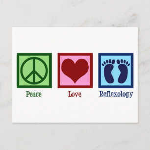 Reflexology Peace Love Briefkaart