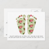 Reflexology visitekaartje briefkaart (Voorkant / Achterkant)