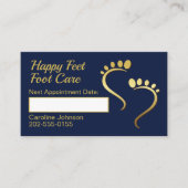 Reflexoloog Chiropodist Pedicure benoeming Visitekaartje (Voorkant)