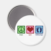 Reflexoloog Peace Love Reflexology Foot Massage Magneet (Voorkant / Achterkant)