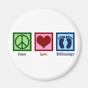 Reflexoloog Peace Love Reflexology Foot Massage Magneet