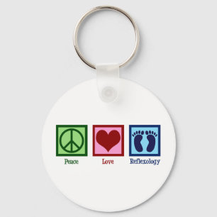 Reflexoloog Peace Love Reflexology Foot Massage Sleutelhanger