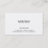 Réflexothérapie Podology et carte de visite de la (Dos)