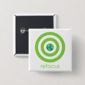 Refocus Vierkante Button 5,1 Cm (Voorkant /achterkant)