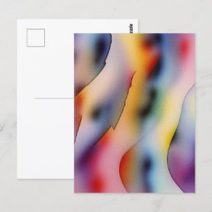 "Refracted Waves" hedendaagse Abstracte kunst Briefkaart