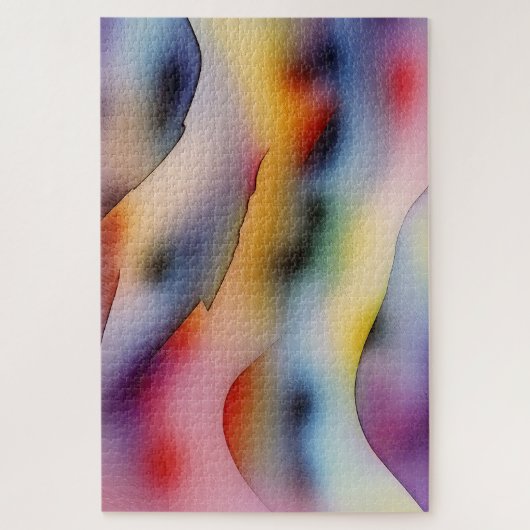 "Refracted Waves" hedendaagse Abstracte kunst Legpuzzel (Verticaal)