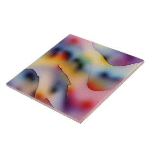 "Refracted Waves" hedendaagse Abstracte kunst Tegeltje