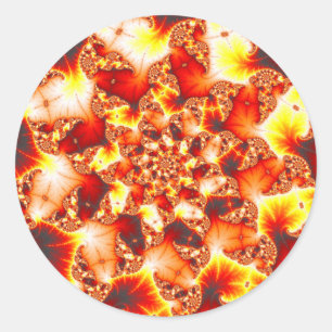 Refractieve warmte - fractaal ronde sticker